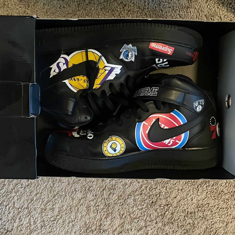 Supreme X Nike NBA Air Forces Black